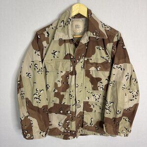 1980s–90s 6 Color Desert Camo BDU Jacket Chocolate Chip XS X-Short Gulf War Era